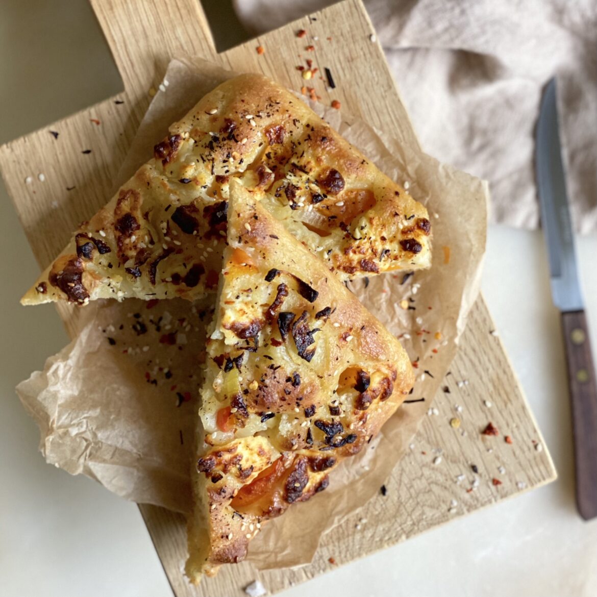 Focaccia-Aprikose-Rauchtee