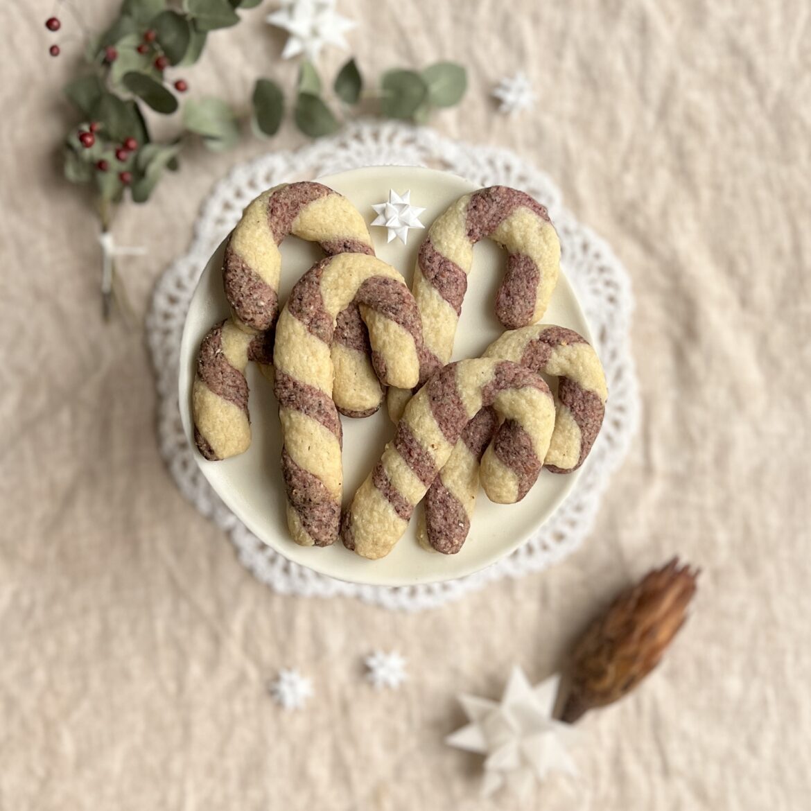 Winterpunschtee-Zuckerstange